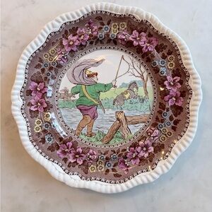 Antique W.T. Copeland & Sons “Arab Huntsman” Scenic Transferware Plate 10”
